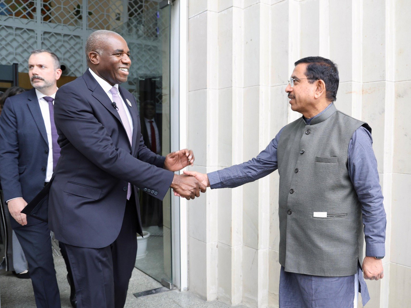 Union Minister Pralhad Joshi with UK Deputy PM David Lammy (Photo/@JoshiPralhad) Union Minister Pralhad Joshi with UK Deputy PM David Lammy (Photo/@JoshiPralhad)