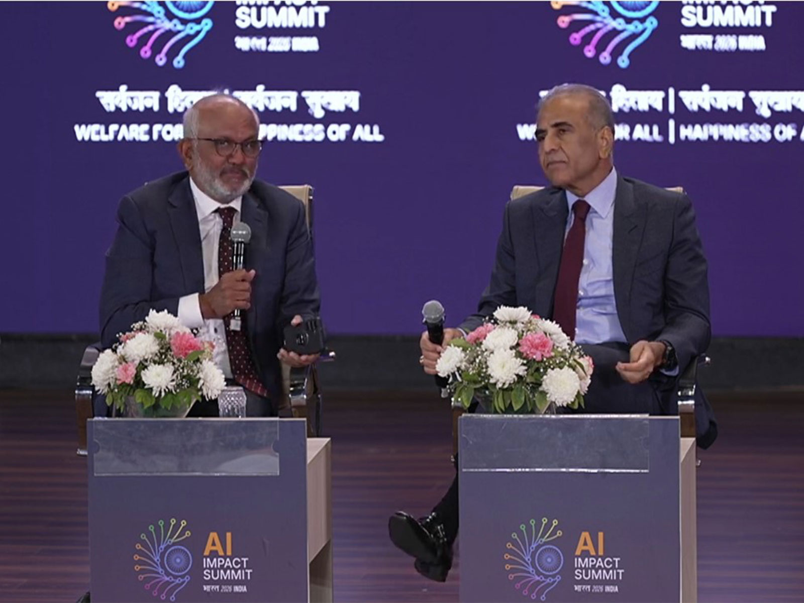 (Left) Shantanu, Adobe CEO, (Right) Sunil Bharti Mittal, Founder and Chairman, Bharti Enterprises (Photo- IndiaAI Summit) (Left) Shantanu, Adobe CEO, (Right) Sunil Bharti Mittal, Founder and Chairman, Bharti Enterprises (Photo- IndiaAI Summit)
