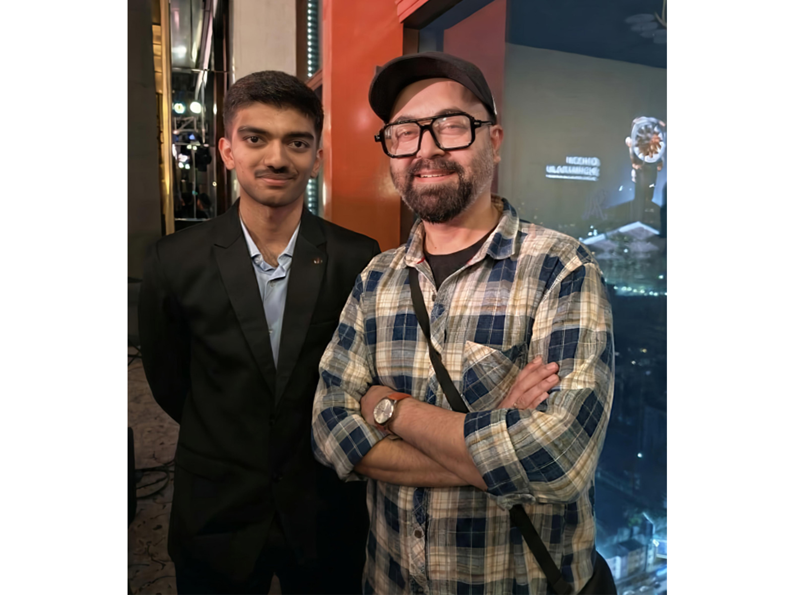Gukesh Dommaraju with Himank Tripathi (Photo courtesy/Himank) Gukesh Dommaraju with Himank Tripathi (Photo courtesy/Himank)