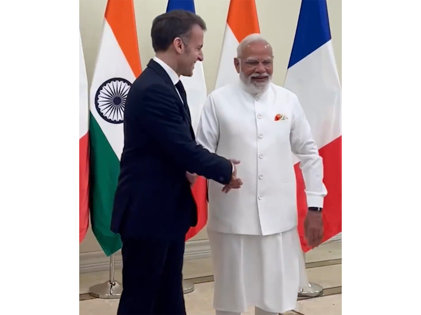 French President Emmanuel Macron with Indian Prime Minister Narendra Modi (Photo/X/@EmmanuelMacron)
