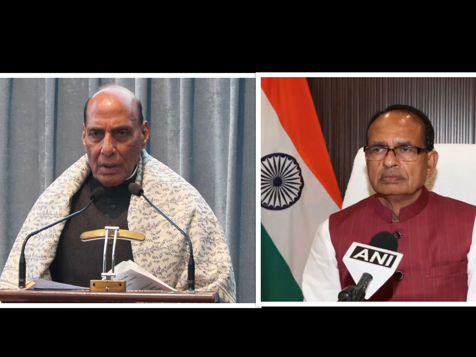 Defence Minister Rajnath Singh and Union Minister Shivraj Singh Chouhan (Photo/ANI) Defence Minister Rajnath Singh and Union Minister Shivraj Singh Chouhan (Photo/ANI)