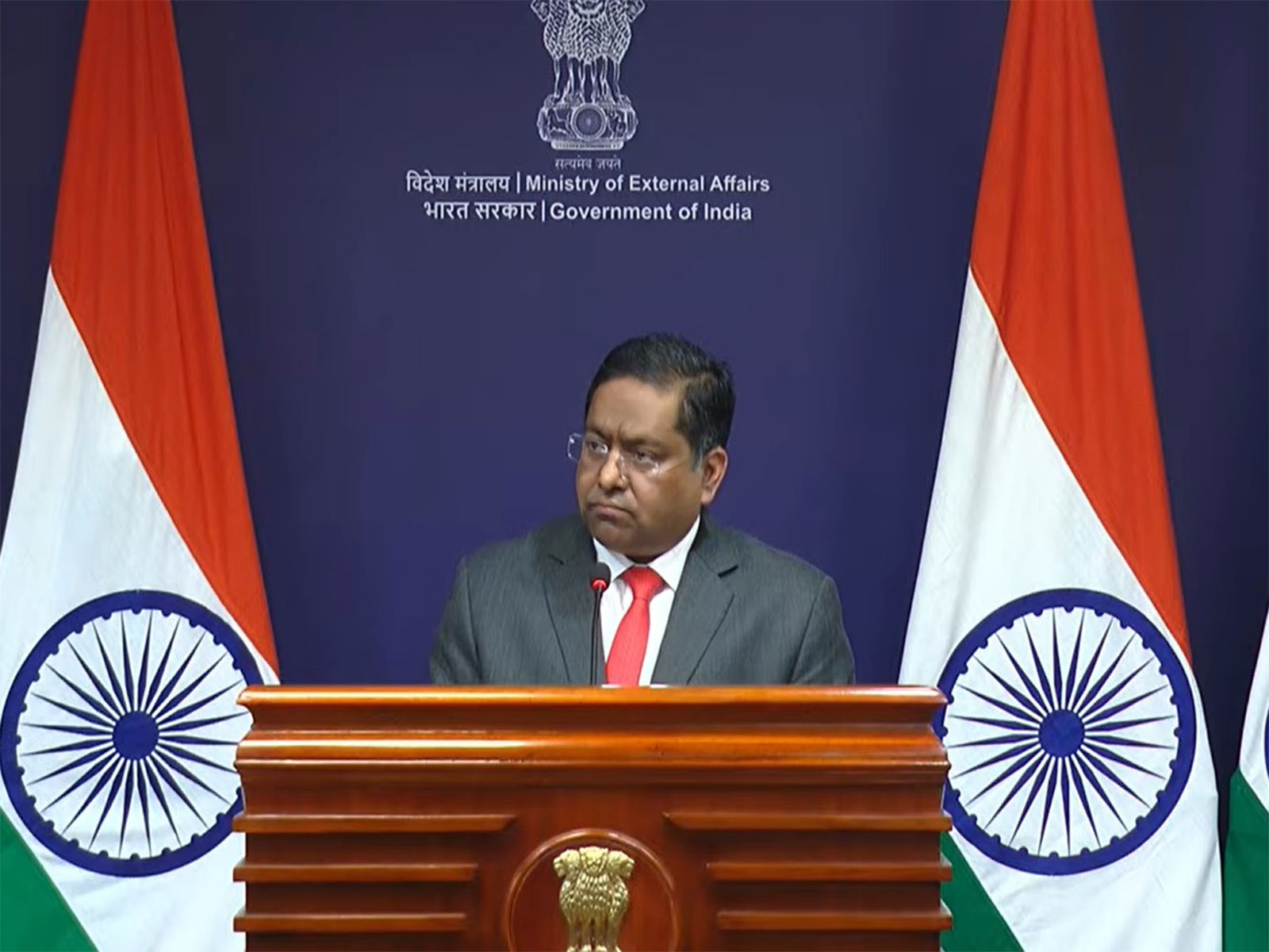 MEA spokesperson Randhir Jaiswal (Photo/Youtube/MEA)