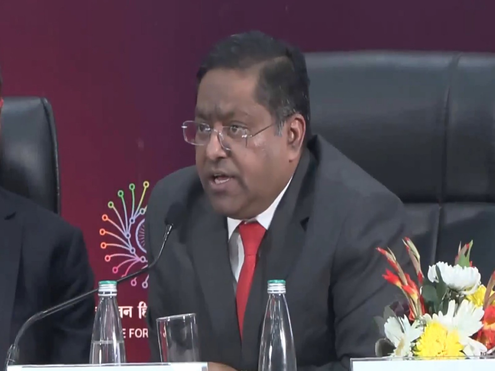 Ministry of External Affairs Spokesperson Randhir Jaiswal at AI Summit (Photo/IndiaAI)