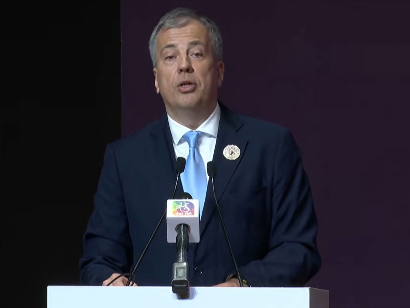 Hungary's Deputy Speaker Lajos Oláh at the India AI Impact Summit (Photo/Youtube/IndiaAI)