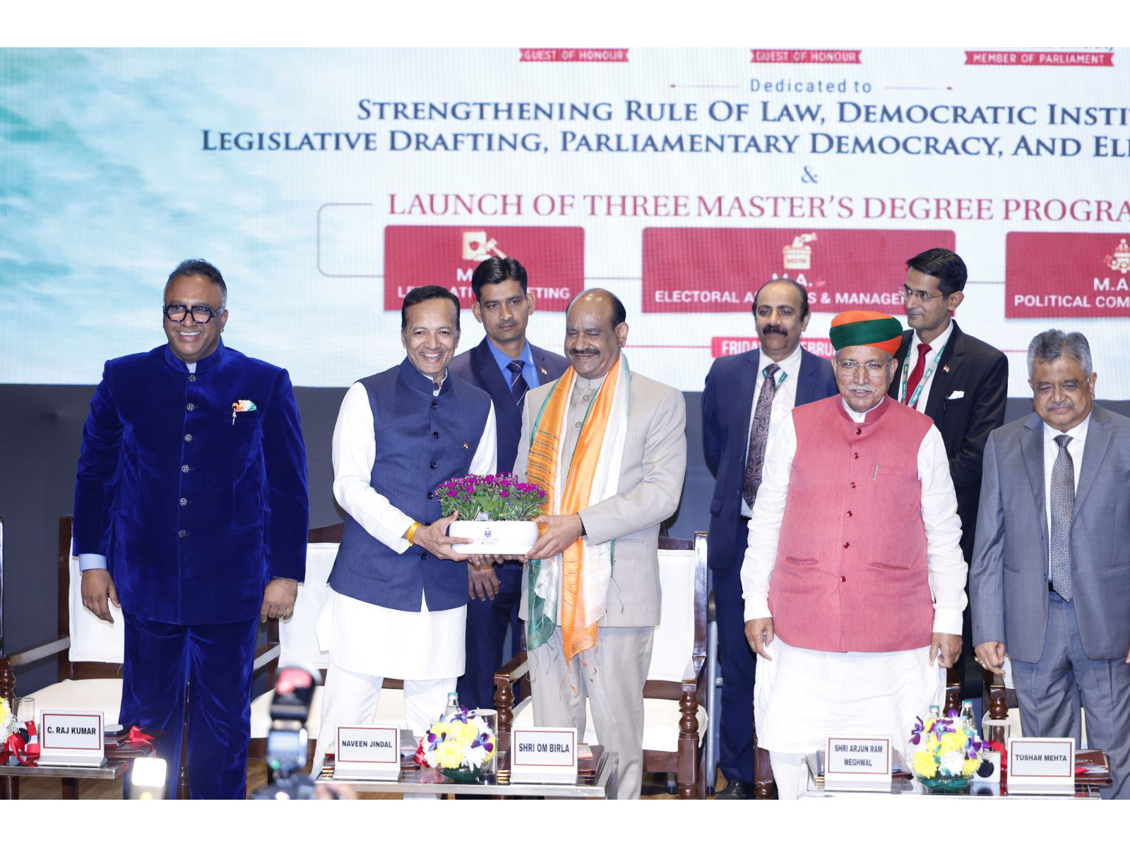 Lok Sabha Speaker and Law Minister Launch JGU’s Three New Masters Degree Programmes Lok Sabha Speaker and Law Minister Launch JGU’s Three New Masters Degree Programmes
