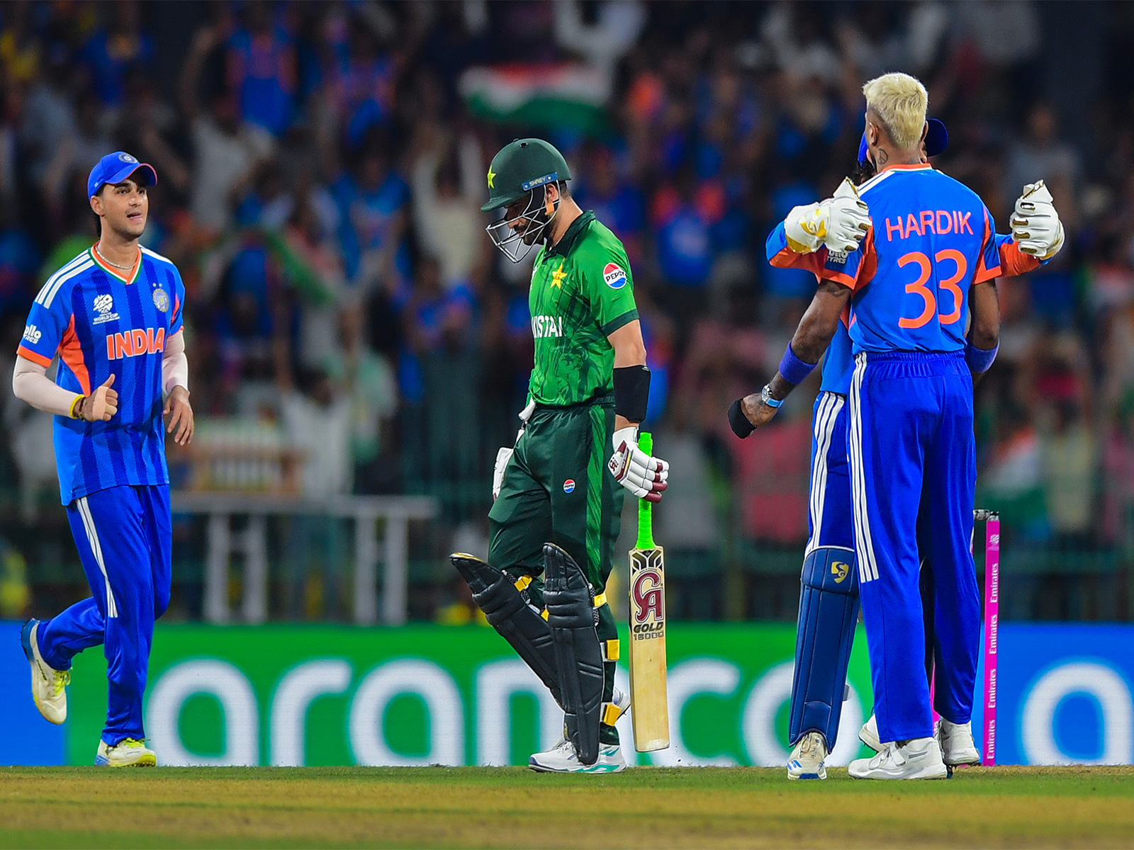 India and Pakistan cricketers in action during a match (Photo: ANI)