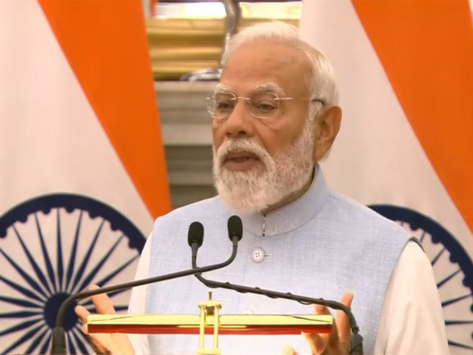 Prime Minister Narendra Narendra Modi PM Modi during joint presser (Photo/ Youtube @NarendraModi) Prime Minister Narendra Narendra Modi PM Modi during joint presser (Photo/ Youtube @NarendraModi)