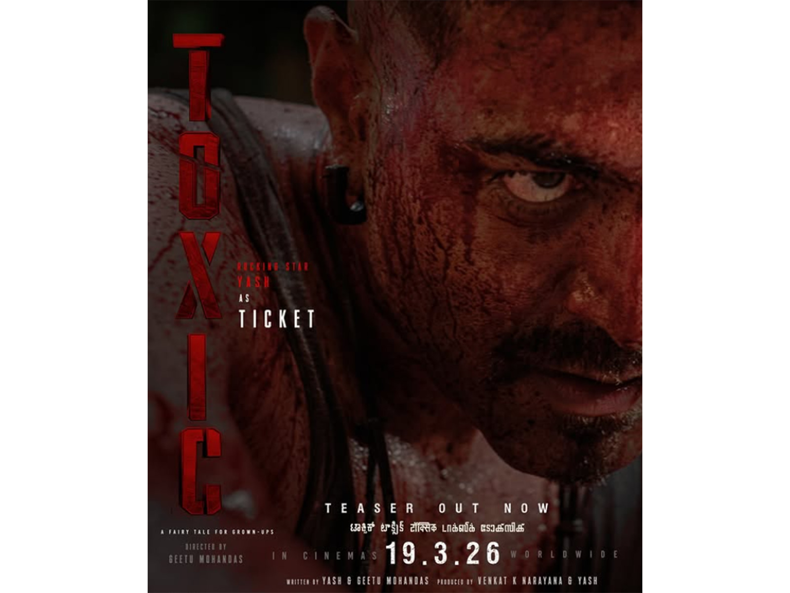 'Toxic: A Fairy Tale for Grown-Ups' poster (Photo/Instagram/@thenameisyash)