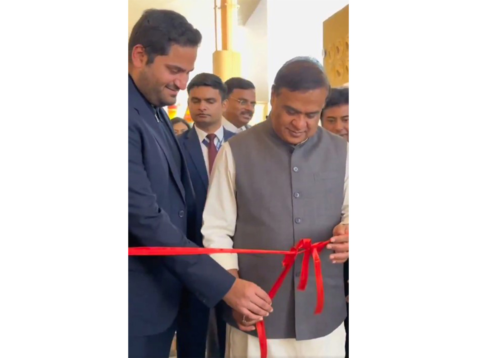 Assam CM Himanta Biswa Sarma and Adani Airports Director Jeet Adani inaugurate LGBIA (Photo/X/@himantabiswa)