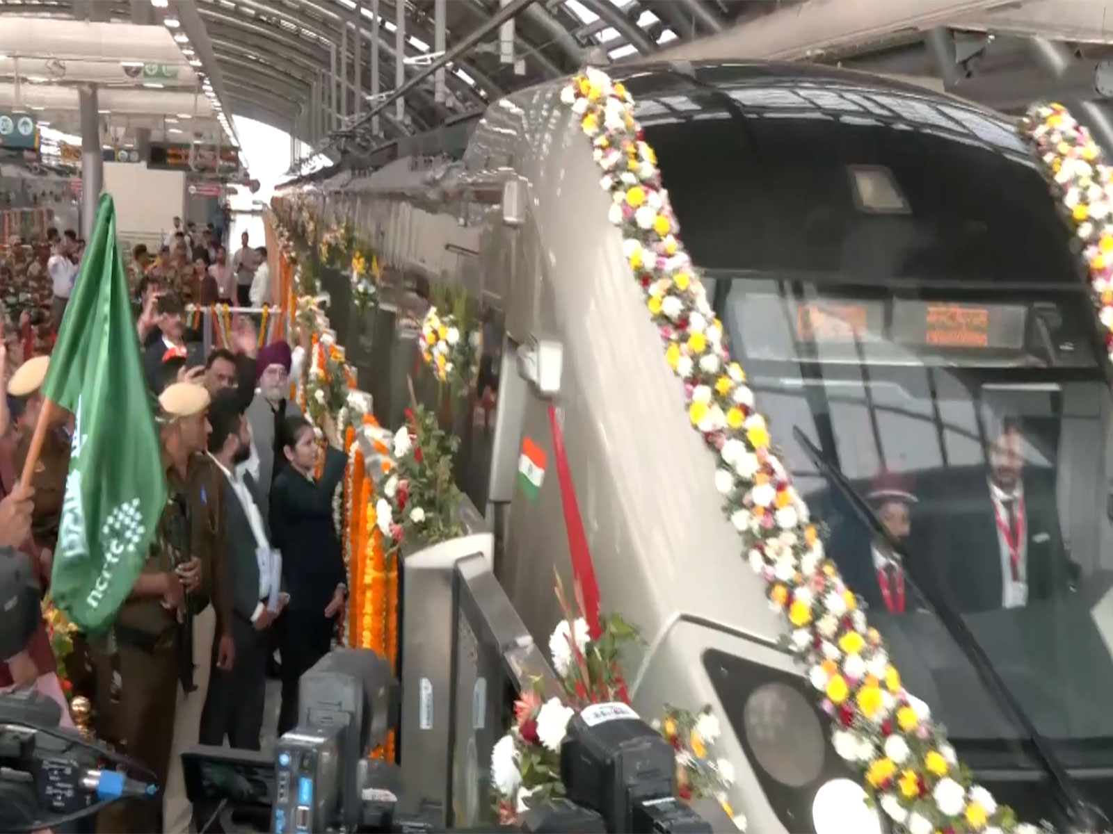 Newly inaugurated RRTS at Sarai Kale Khan Namo Bharat Metro Station (Photo/ANI)