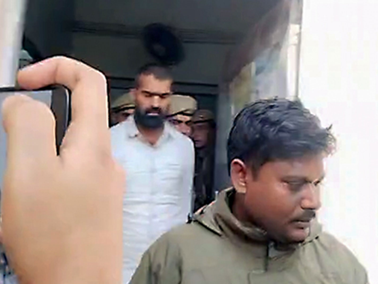Arrested accused at Patiala House Court (Photo/ANI) Arrested accused at Patiala House Court (Photo/ANI)
