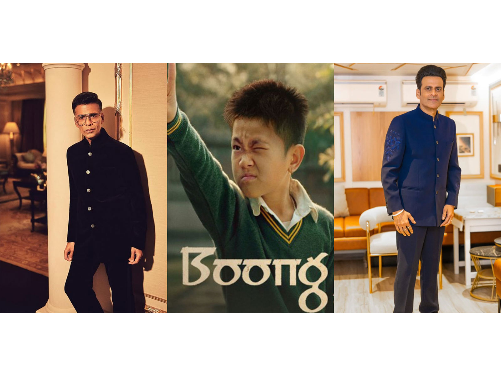 Karan Johar, Boong Poster, Manoj Bajpayee (Photos: Instagram/ @karanjohar, @excelmovies, @bajpayee.manoj)