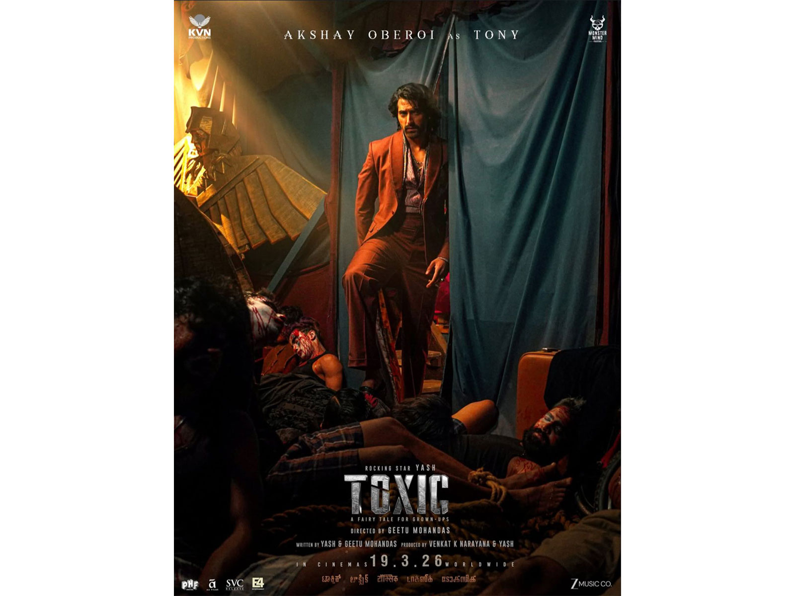 Poster of Akshay Oberoi's look (Image source: Makers of Toxic) Poster of Akshay Oberoi's look (Image source: Makers of Toxic)