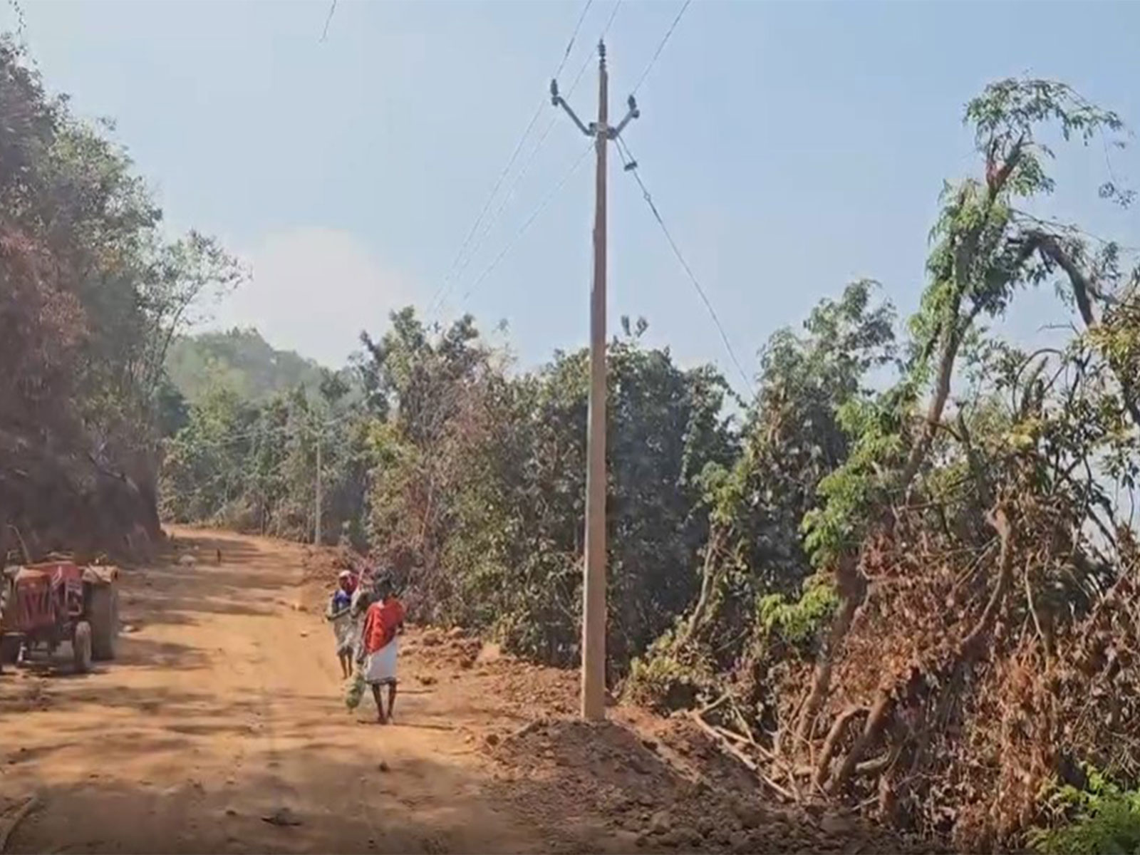 Former Naxal stronghold Gogunda gets electricity for first time since independence (Photo/ANI) Former Naxal stronghold Gogunda gets electricity for first time since independence (Photo/ANI)