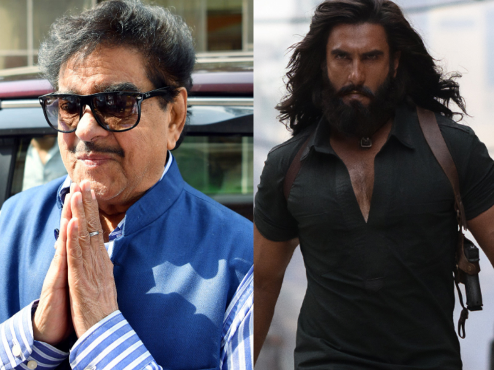 Shatrughan Sinha, Ranveer Singh in a still from 'Dhurandhar' (Photo/ANI, Instagram/@ranveersingh)