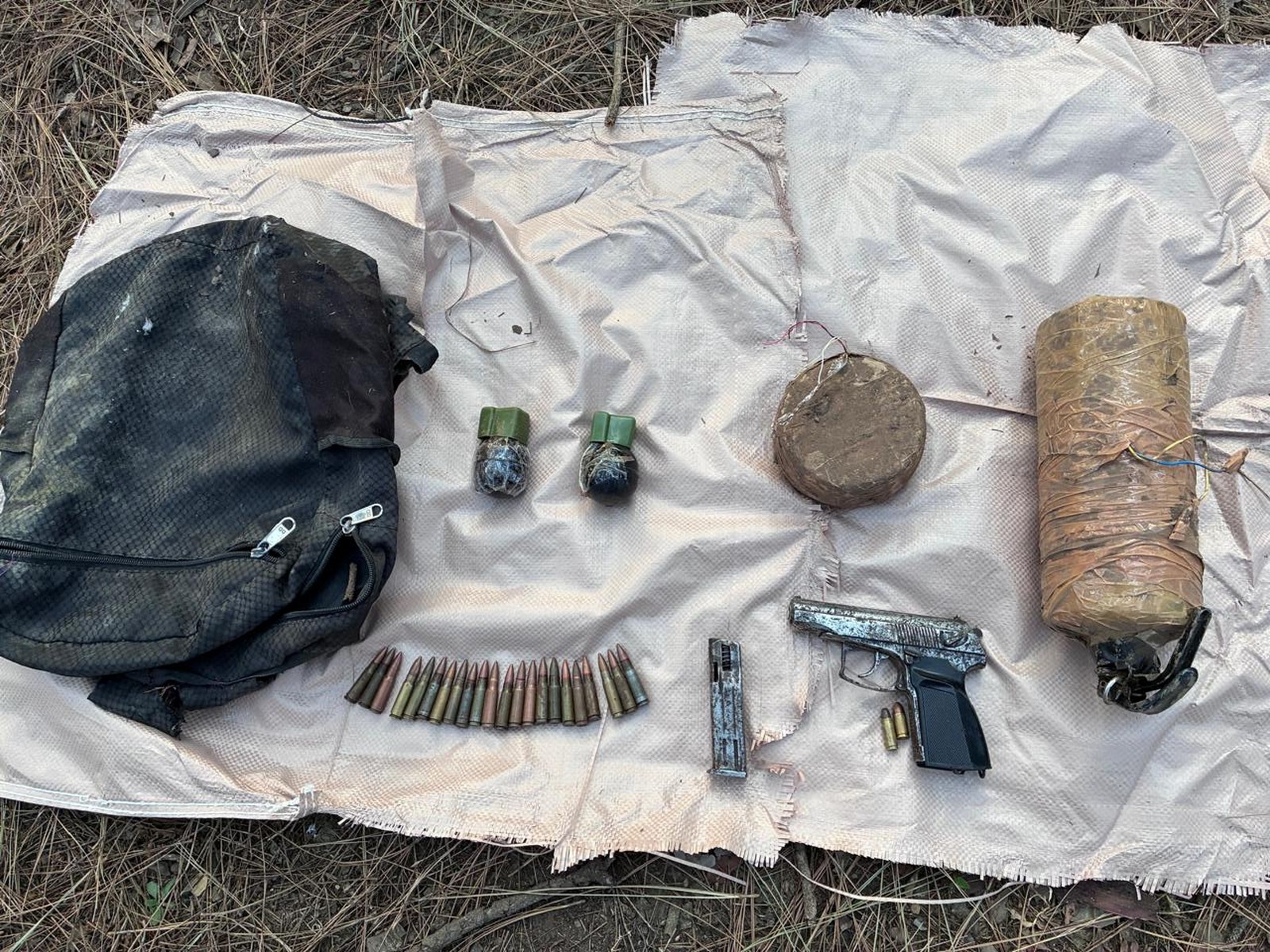 Arms cache recovered in poonch (photo/ANI) Arms cache recovered in poonch (photo/ANI)