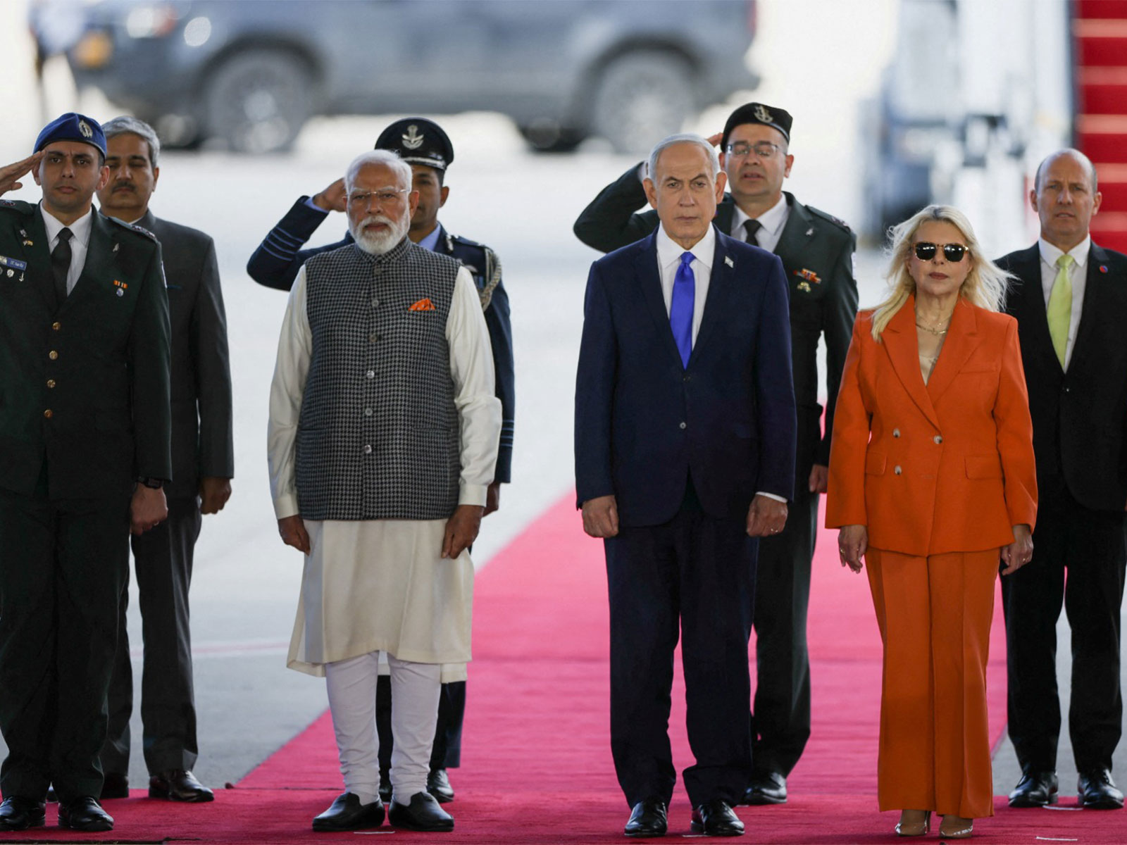 PM Modi receives Guard of Honour in Israel (Photo/ Reuters) PM Modi receives Guard of Honour in Israel (Photo/ Reuters)