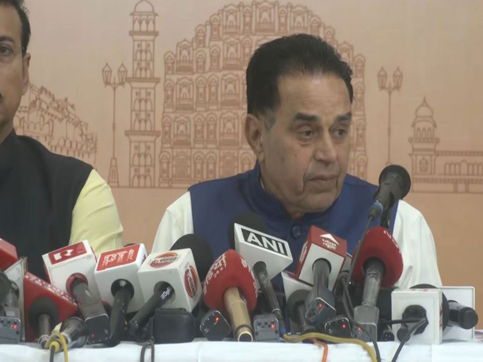 Rajasthan Ministers Jogaram Patel and Rajyavardhan Singh Rathore (Photo/ANI) Rajasthan Ministers Jogaram Patel and Rajyavardhan Singh Rathore (Photo/ANI)