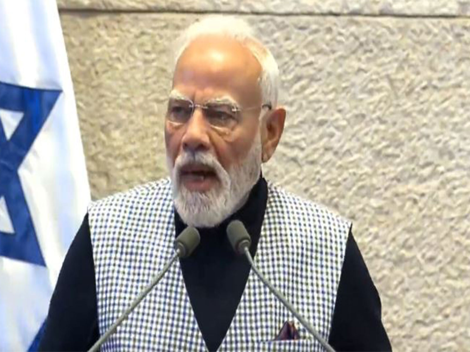 PM Modi addressing the Knesset (Photo/ X@NarendraModi)