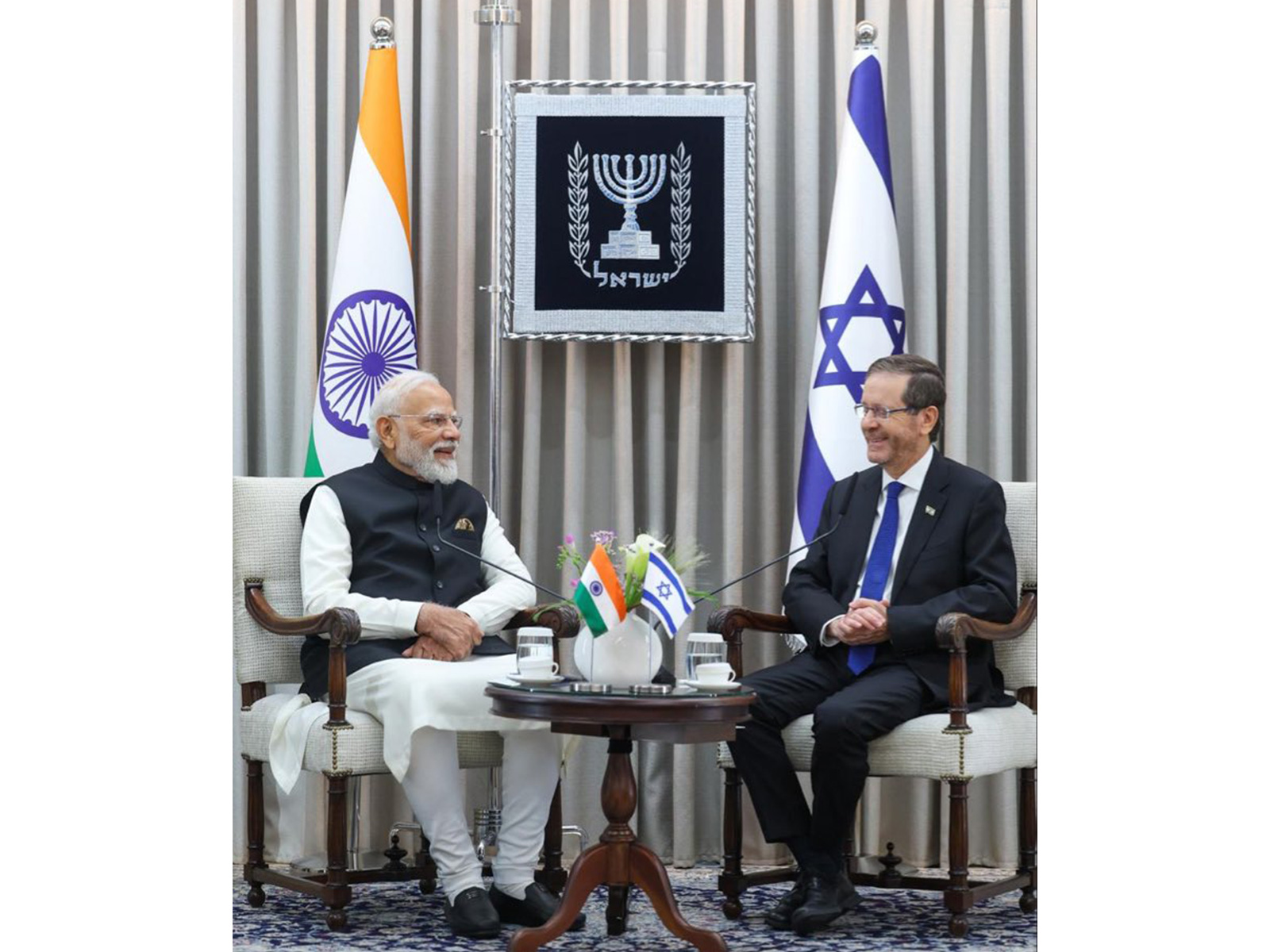  Prime Minister Narendra Modi called on Israeli President Isaac Herzog (Photo/X@MEAIndia