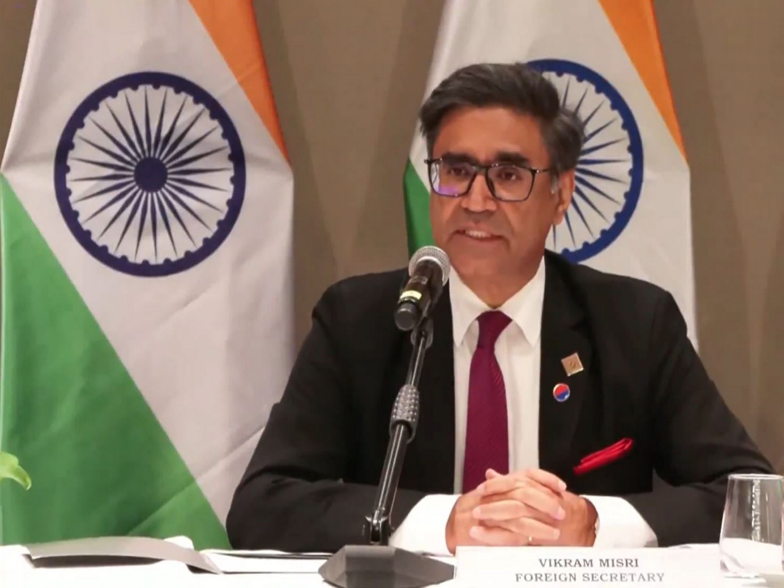Foreign Secretary Vikram Misri addresses the media. (Photo/ANI)