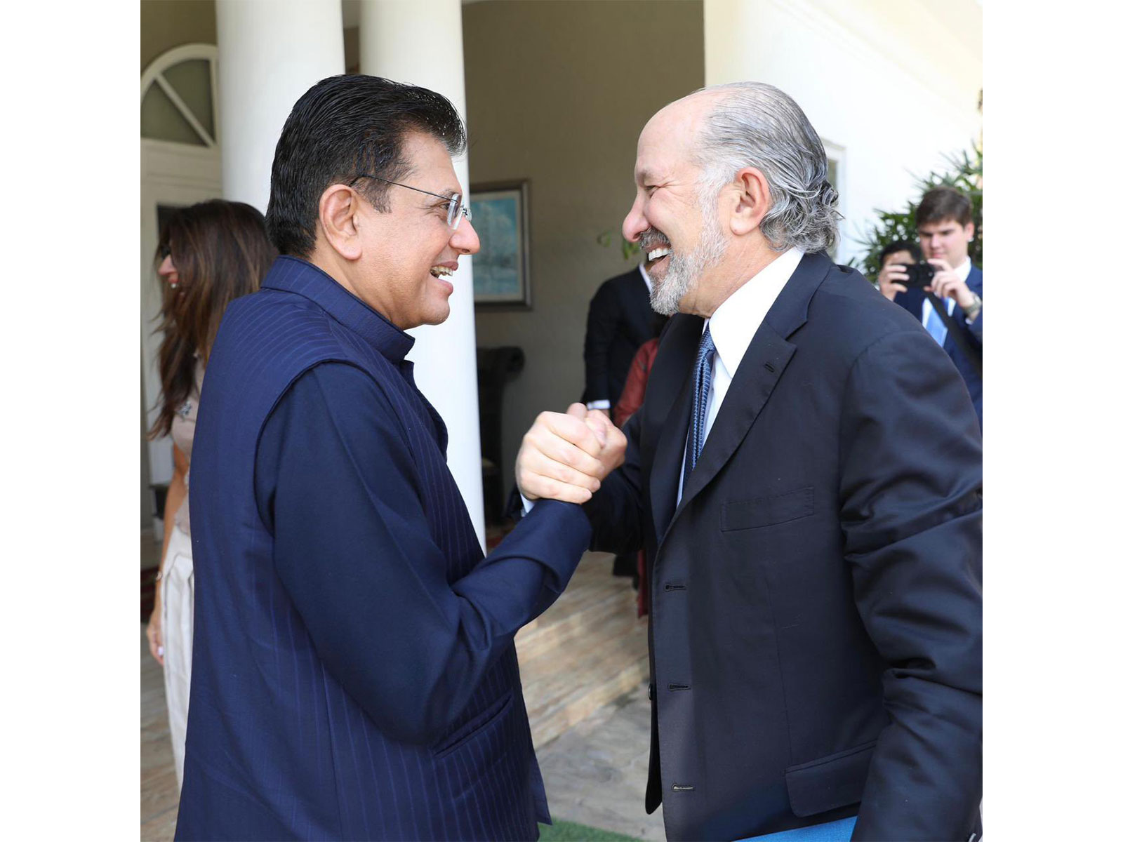 Union Minister of Commerce and Industry Piyush Goyal and US Commerce Secretary Howard Lutnick (Photo/X@USAndIndia)