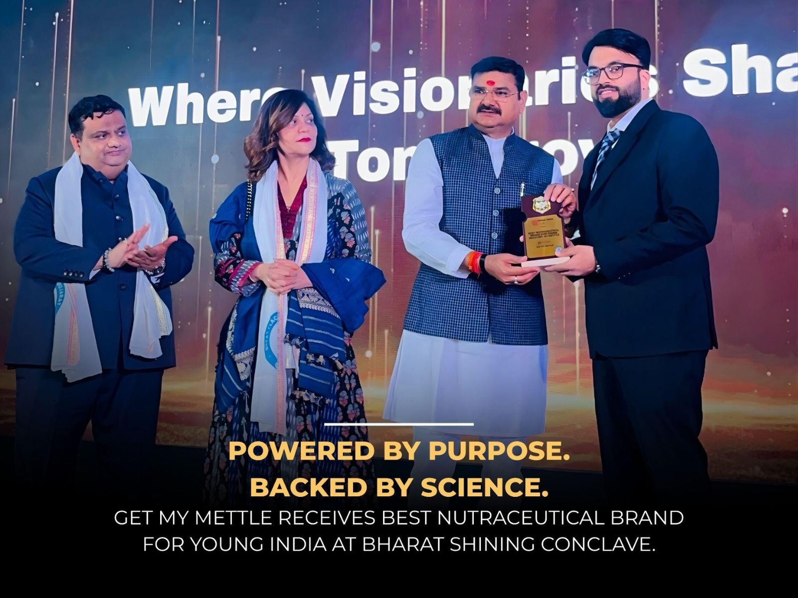 GetmyMettle Recognised as the “Best Nutraceutical Brand for Young India” at Bharat Shining Conclave 2026