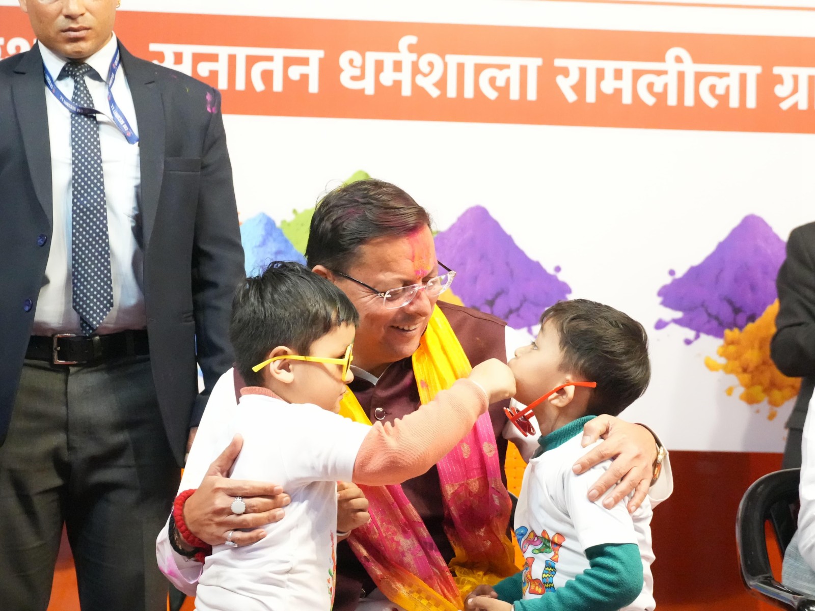 Chief Minister Pushkar Singh Dhami at ‘Holi Milan’ ceremony (Photo/ANI) Chief Minister Pushkar Singh Dhami at ‘Holi Milan’ ceremony (Photo/ANI)