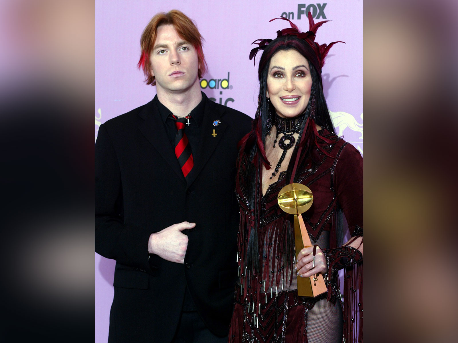 Cher with her son (Photo/Reuters)