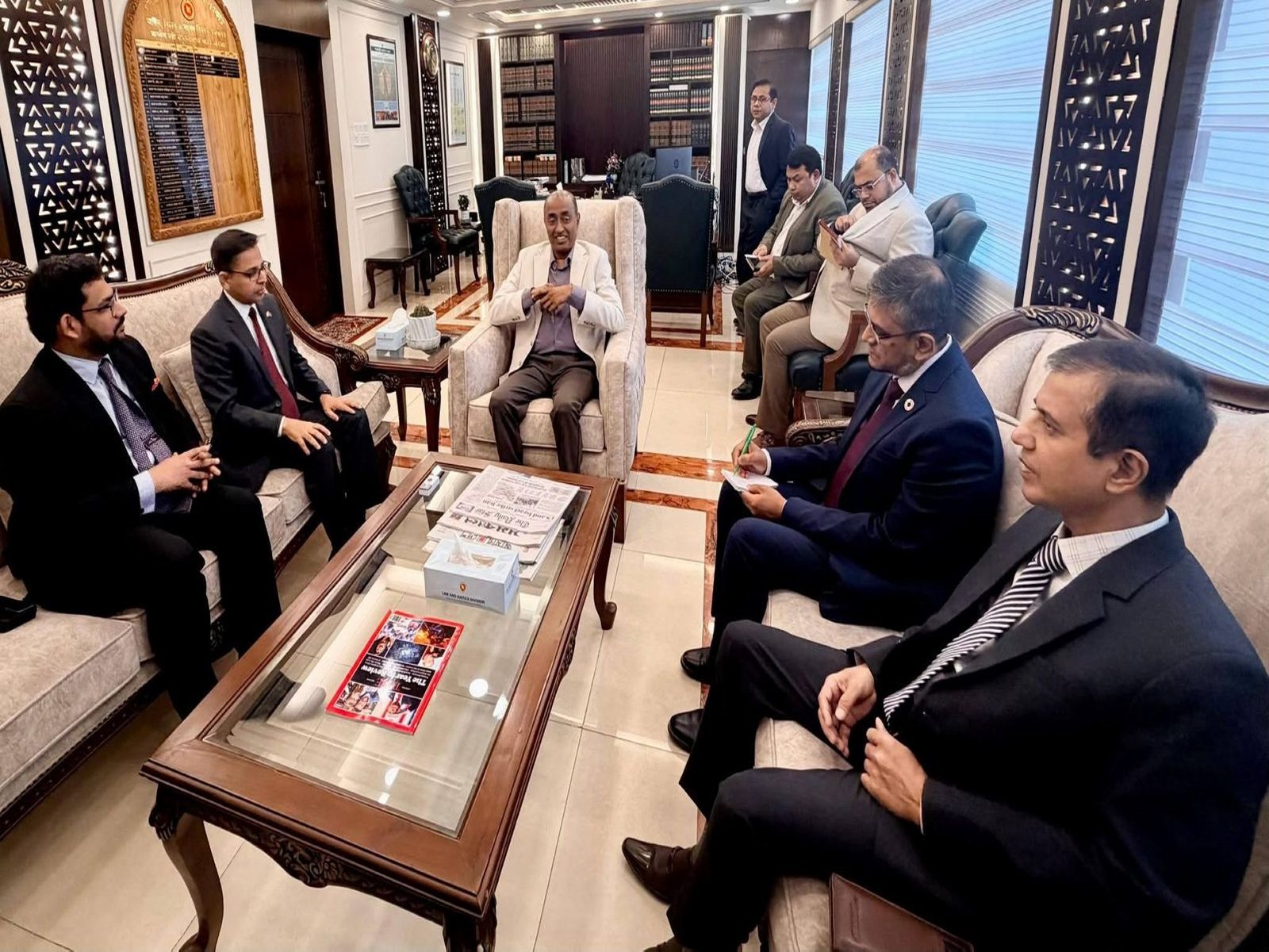 Indian High Commissioner Pranay Verma meets Bangladesh ministers in Dhaka; seeks stronger bilateral ties and enhanced cooperation between the two countries. (Image Source: Facebook post of the Indian High Commission in Bangladesh)
