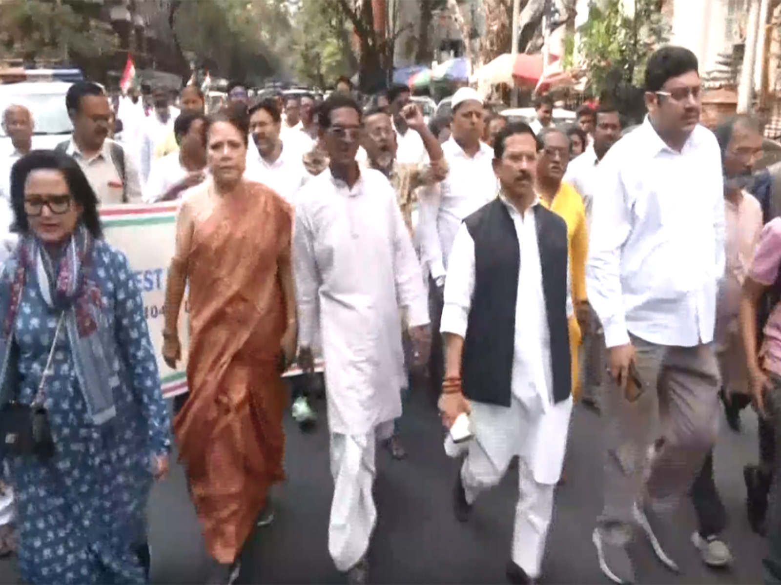 Congress holds protest march against SIR in West Bengal (Photo/ANI) Congress holds protest march against SIR in West Bengal (Photo/ANI)