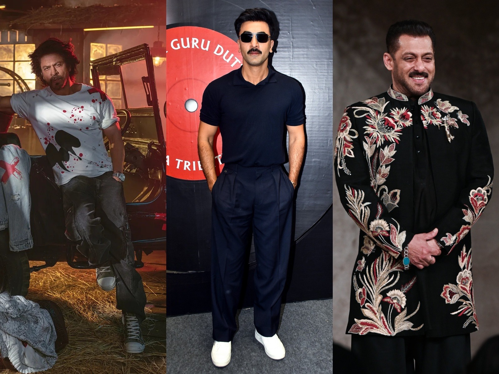 Shah Rukh Khan (Photo/Instagram@iamSRK), Ranbir Kapoor and Salman Khan (Photo/ANI)