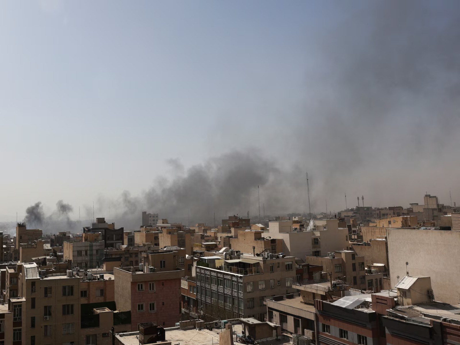 Smoke billows into the sky after explosions rocked Tehran, following strikes by Israeli and US forces on Iran. (Photo/Reuters)