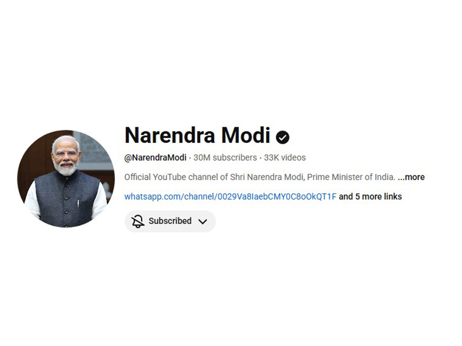 A screengrab of PM Modi's YouTube channel (Photo: YouTube/PMModi) A screengrab of PM Modi's YouTube channel (Photo: YouTube/PMModi)