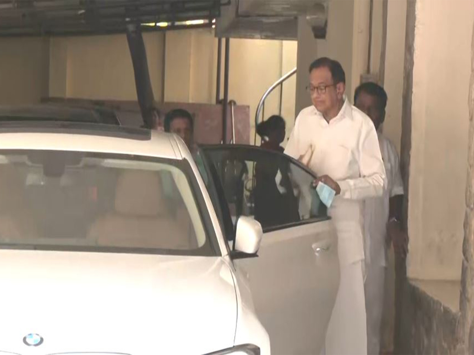 Congress MP P Chidambaram outside his residence in Chennai (Photo/ANI) Congress MP P Chidambaram outside his residence in Chennai (Photo/ANI)