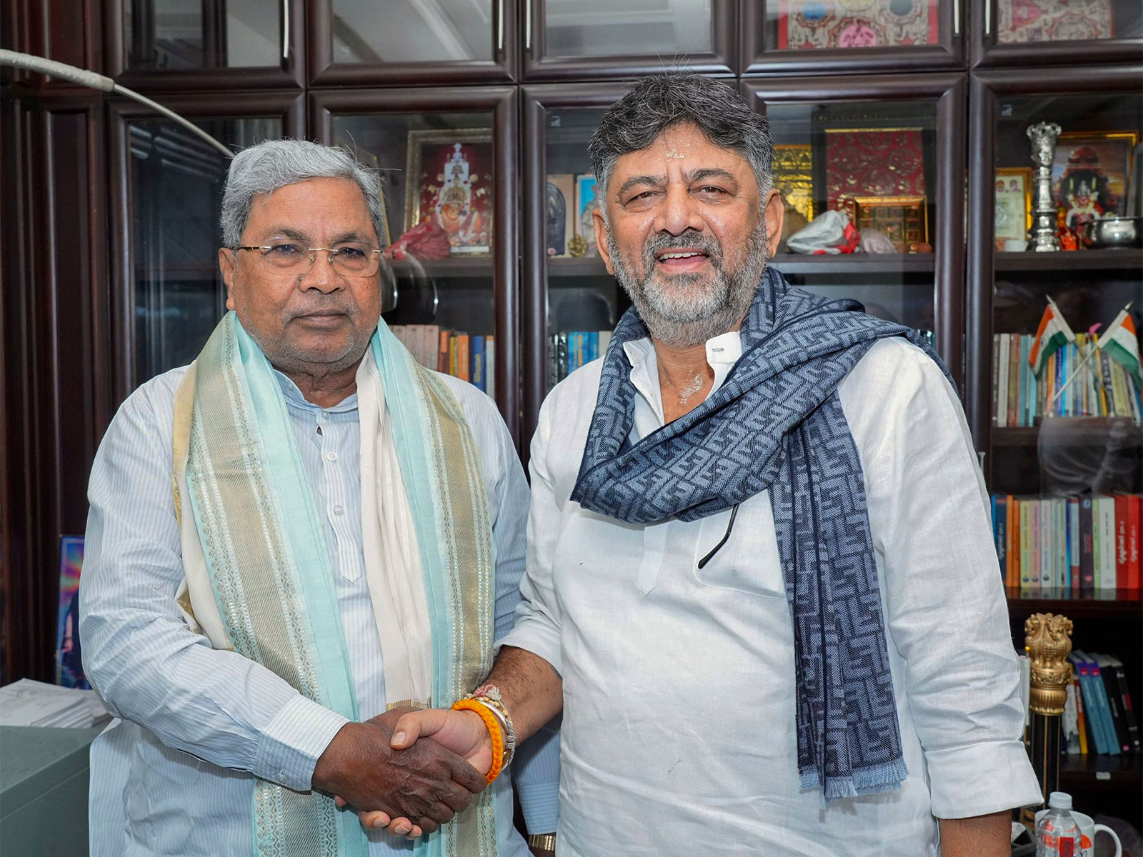 Karnataka CM Siddaramaiah with Deputy CM DK Shivakumar (Photo/ANI) Karnataka CM Siddaramaiah with Deputy CM DK Shivakumar (Photo/ANI)