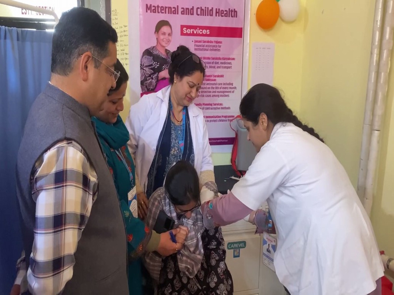 Visual from the HPV vaccination drive in Bhaderwah (Photo: ANI(