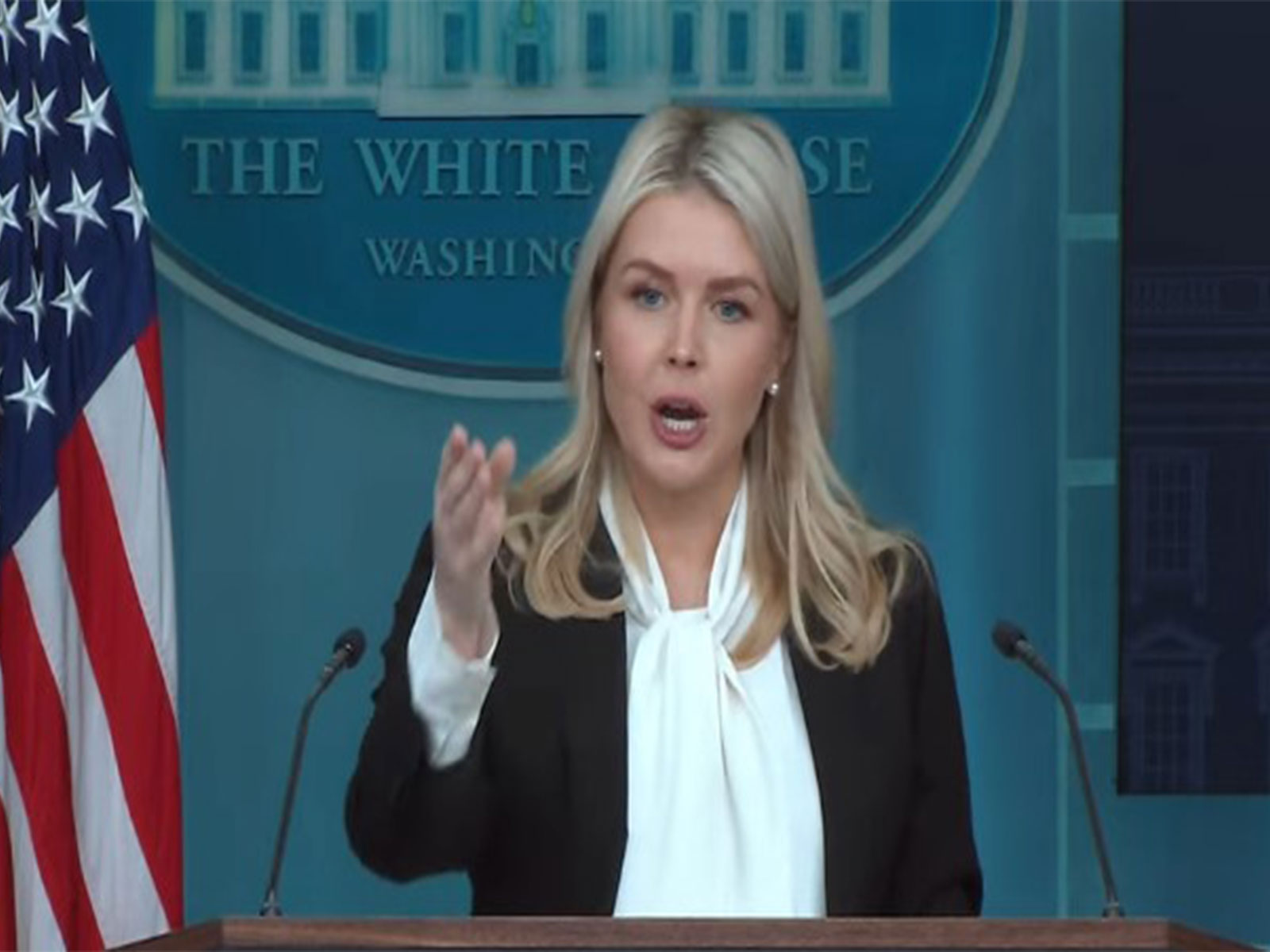 White House Press Secretary Karoline Leavitt addresses media in Washington DC on Operation Epic Fury. (Photo/ANI) White House Press Secretary Karoline Leavitt addresses media in Washington DC on Operation Epic Fury. (Photo/ANI)