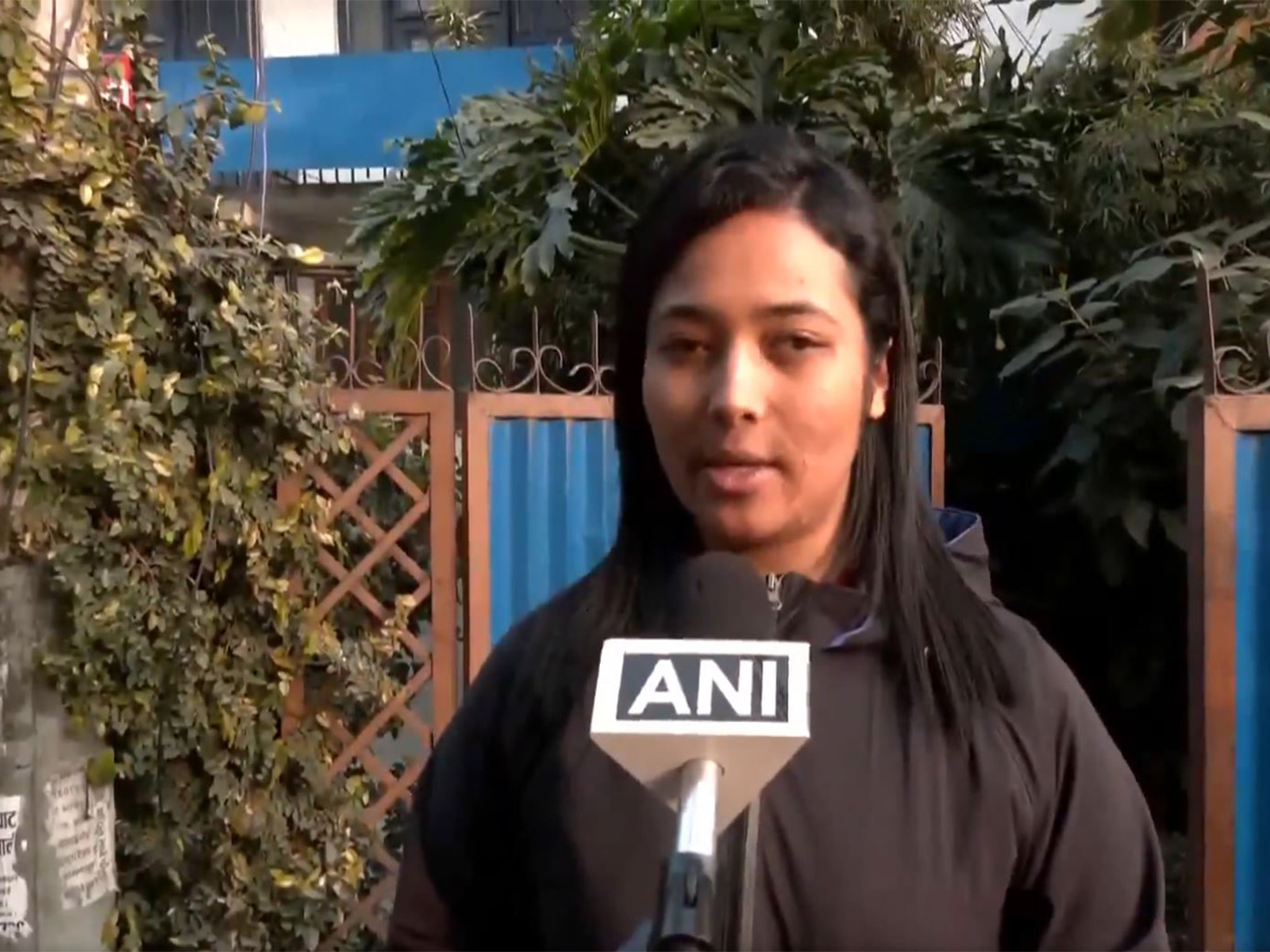 A voter speaks to ANI after casting her vote during Nepal’s 2026 general election at a polling centre in Kathmandu. (Photo/ANI)