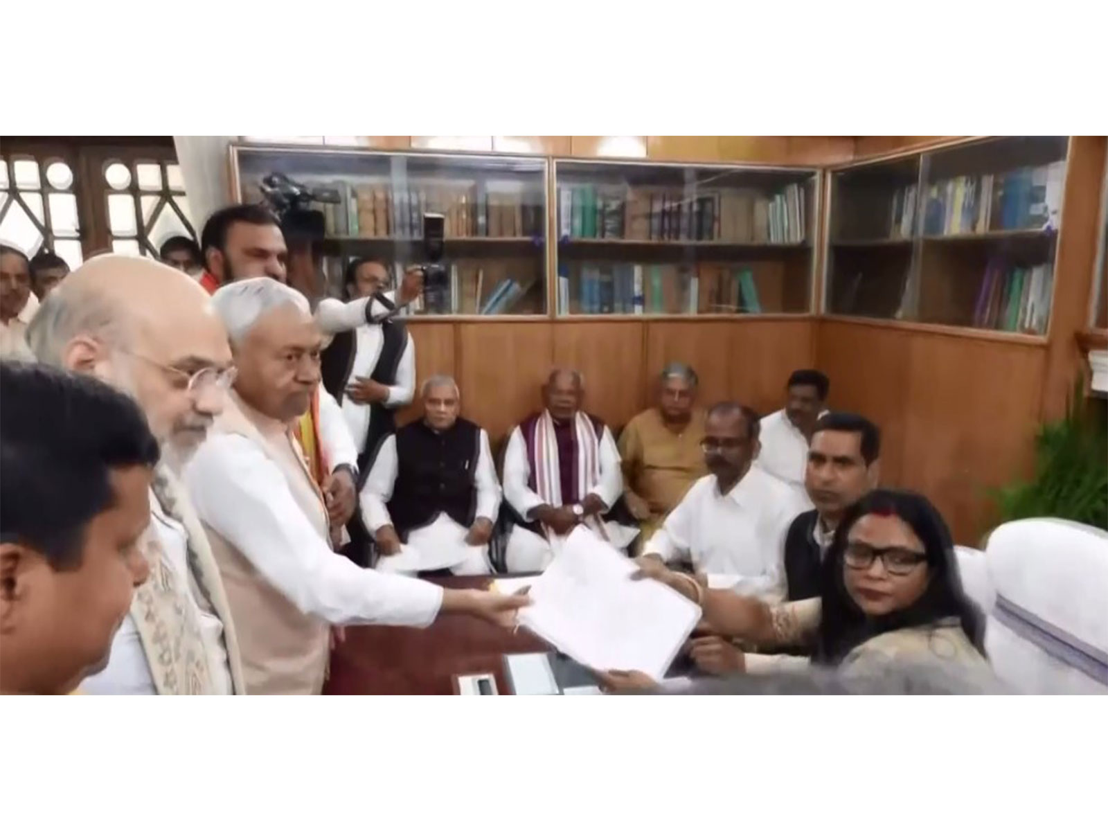 Bihar CM Nitish Kumar files Rajya Sabha nomination (Photo: ANI)