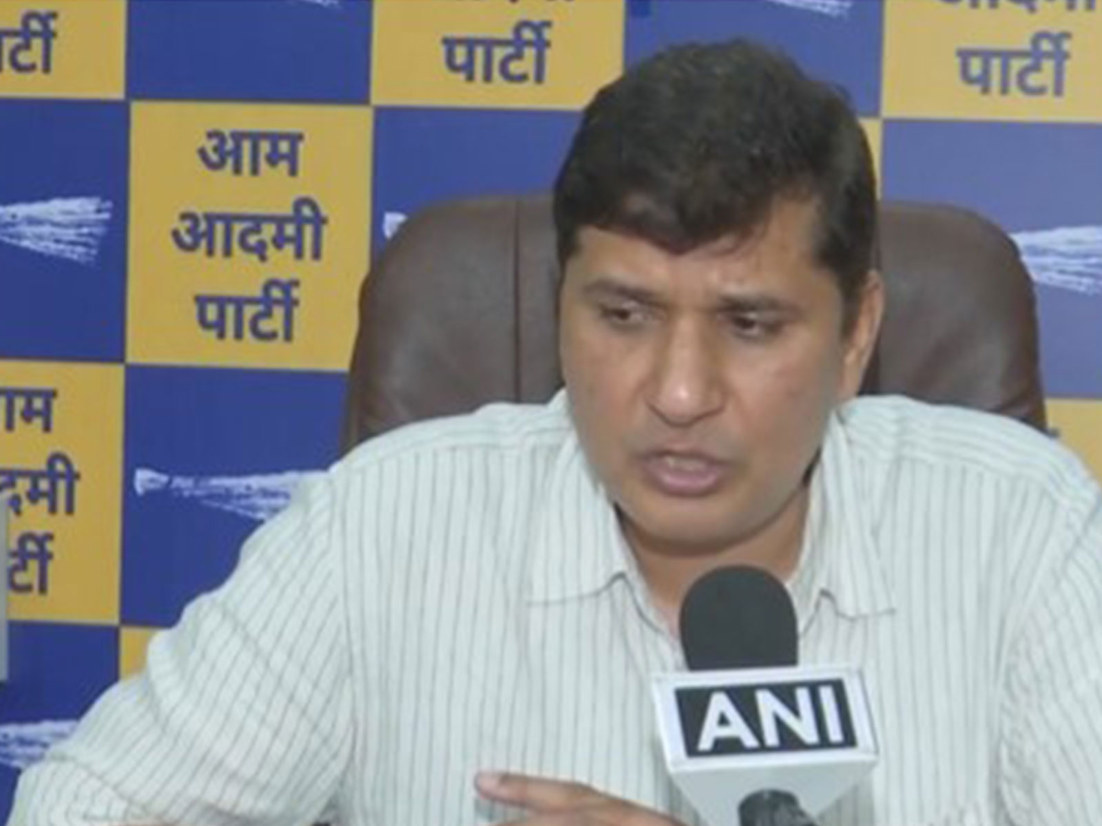 AAP Delhi president Saurabh Bharadwaj (Photo/ANI)