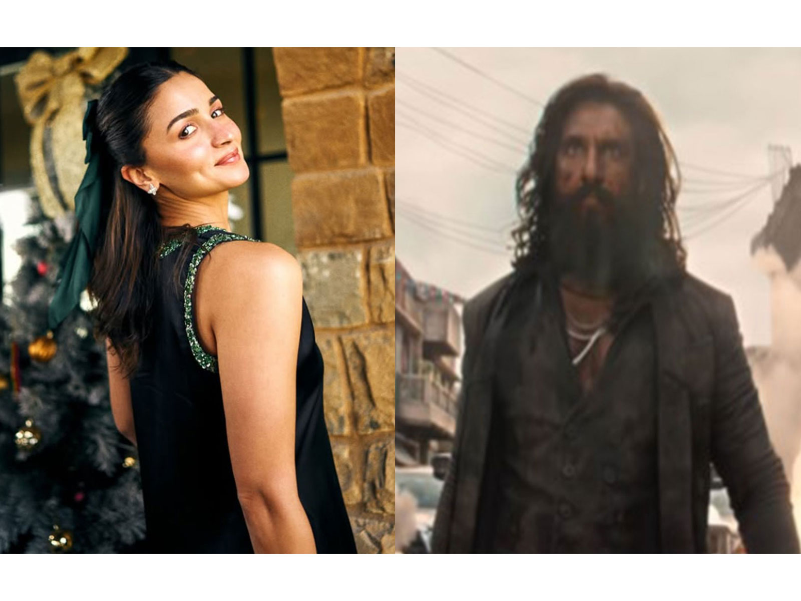 Alia Bhatt (L) A snip from trailer (R)(Photos/instagram/@aliaabhatt,@ranveersingh)