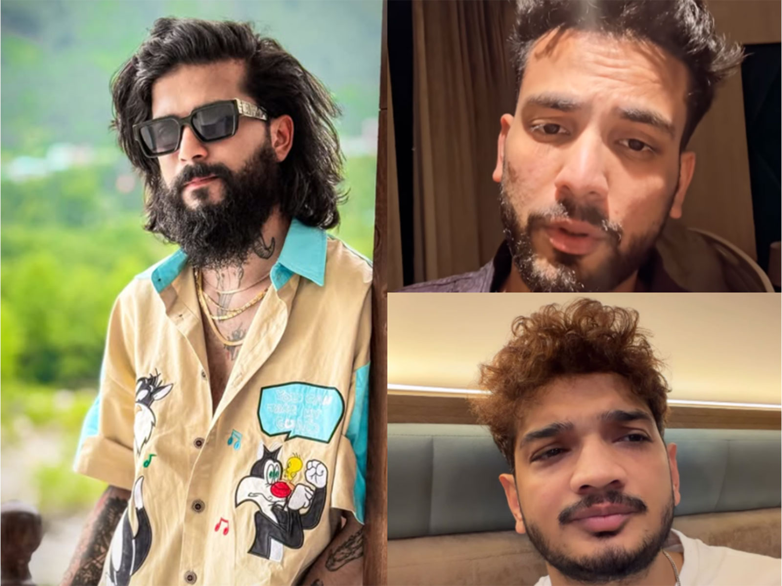 Anurag Dobhal, Munawar Faruqui and Elvish Yadav (Photos/instagram/@munawar.faruqui, elvish_yadav)