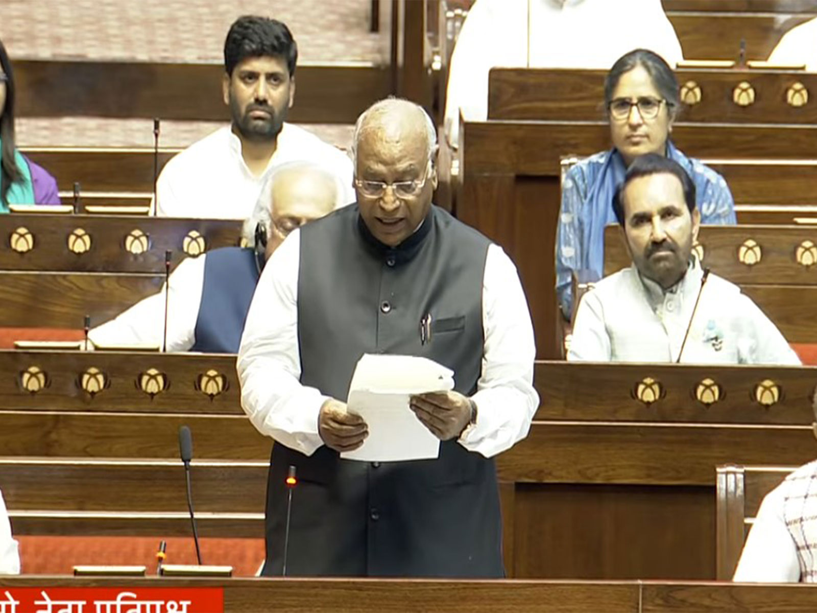 Congress President and Rajya Sabha Leader of Opposition Mallikarjun Kharge (Photo/SansadTV) Congress President and Rajya Sabha Leader of Opposition Mallikarjun Kharge (Photo/SansadTV)