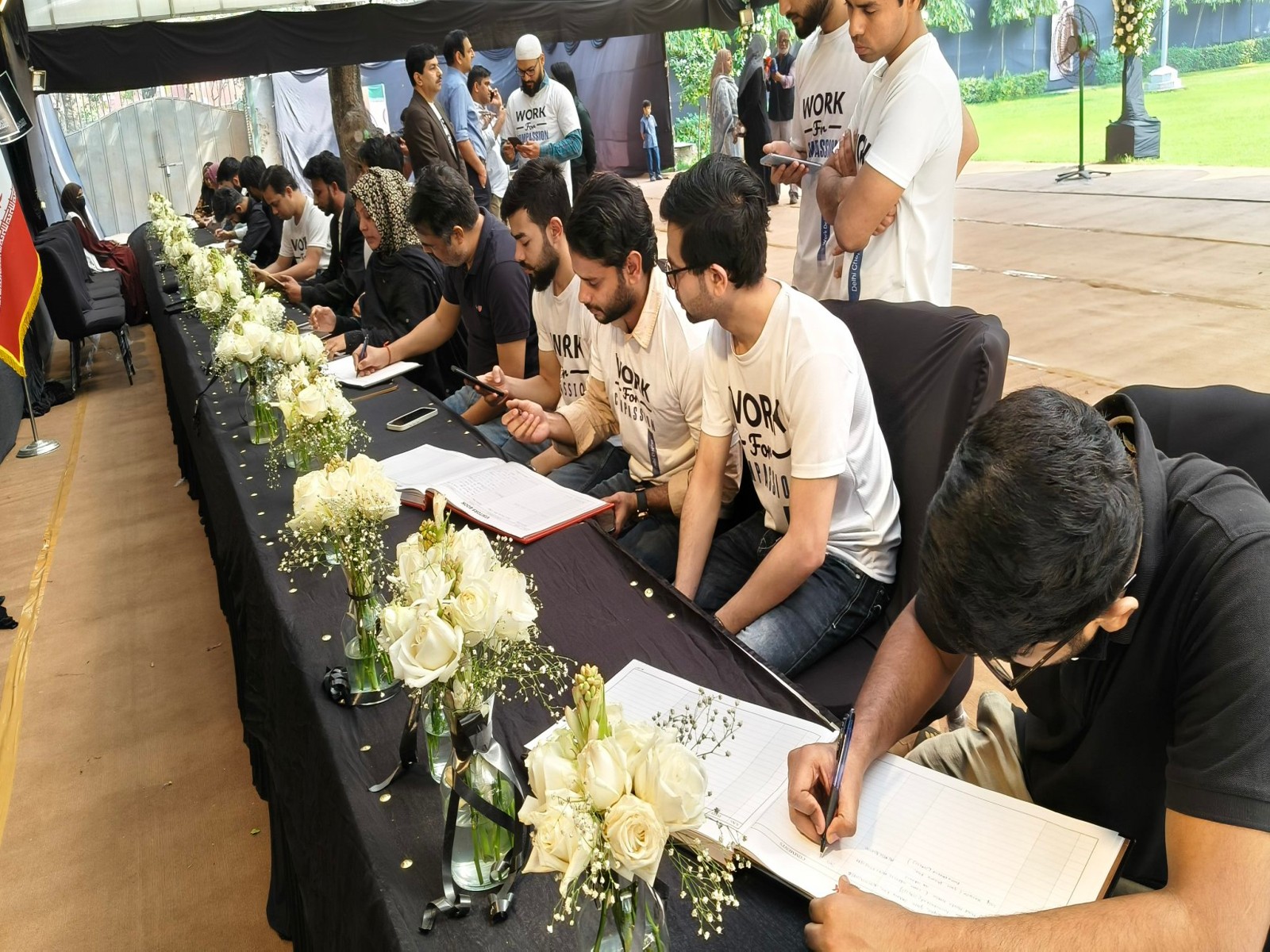 Various people sign condolence book for late Ayatollah Khamenei at the Iran Embassy (Photo/@Iran_in_India)