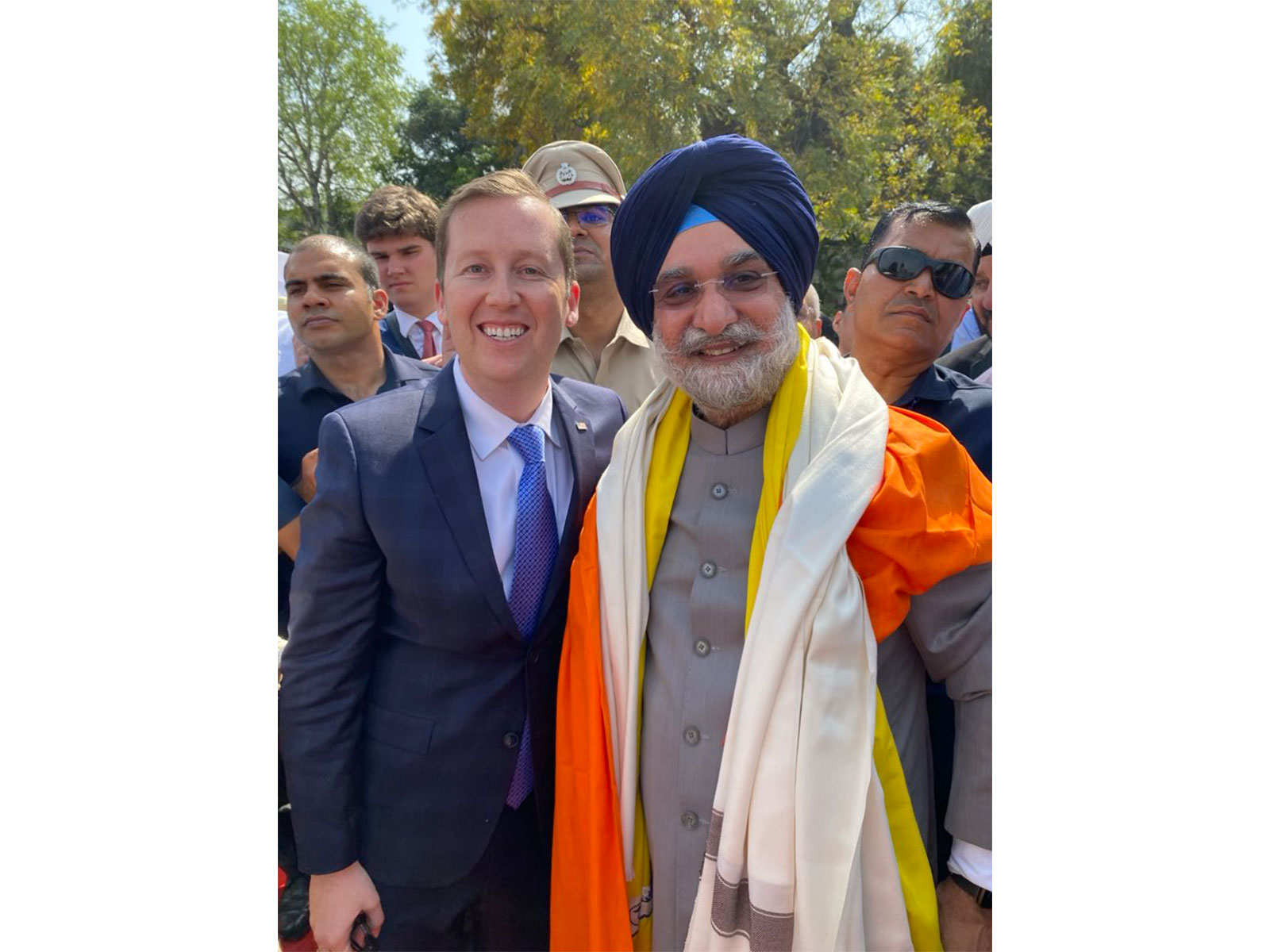 US Envoy to India, Sergio Gor with Lieutenant Governor of Delhi  Taranjit Singh Sandhu (Photo:  X@USAmbIndia)