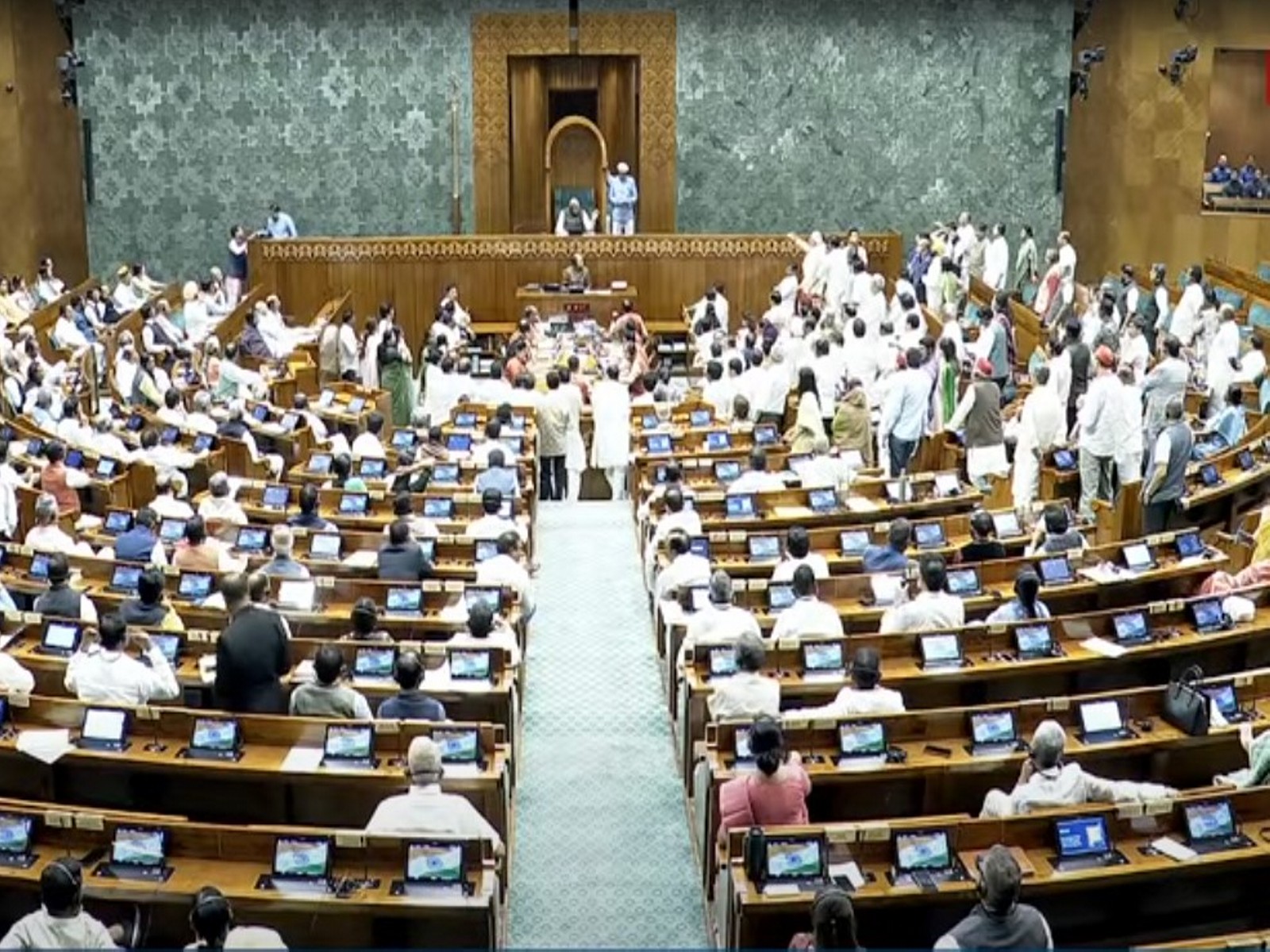 A view of Lok Sabha proceedings (Photo/Sansad TV)