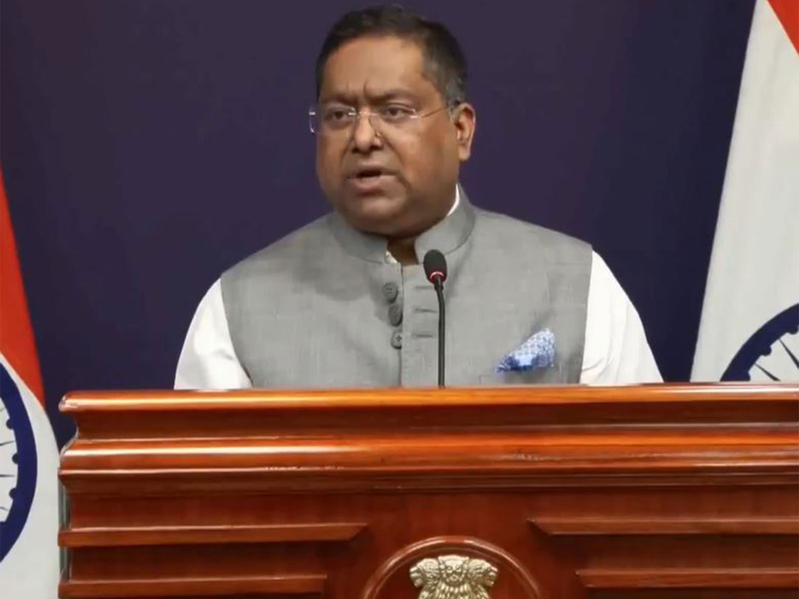 MEA spokesperson Randhir Jaiswal (Photo/ANI)