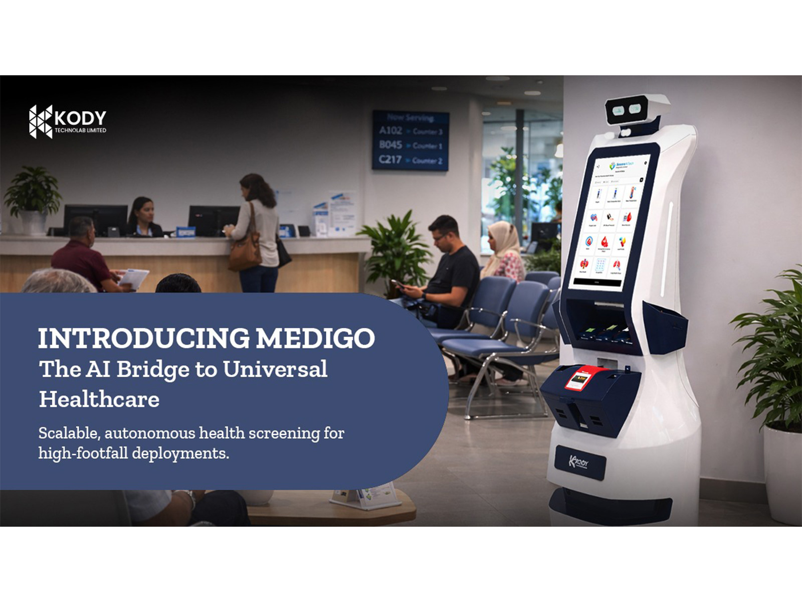Medigo AI-powered health screening robot for preventive healthcare screening Medigo AI-powered health screening robot for preventive healthcare screening