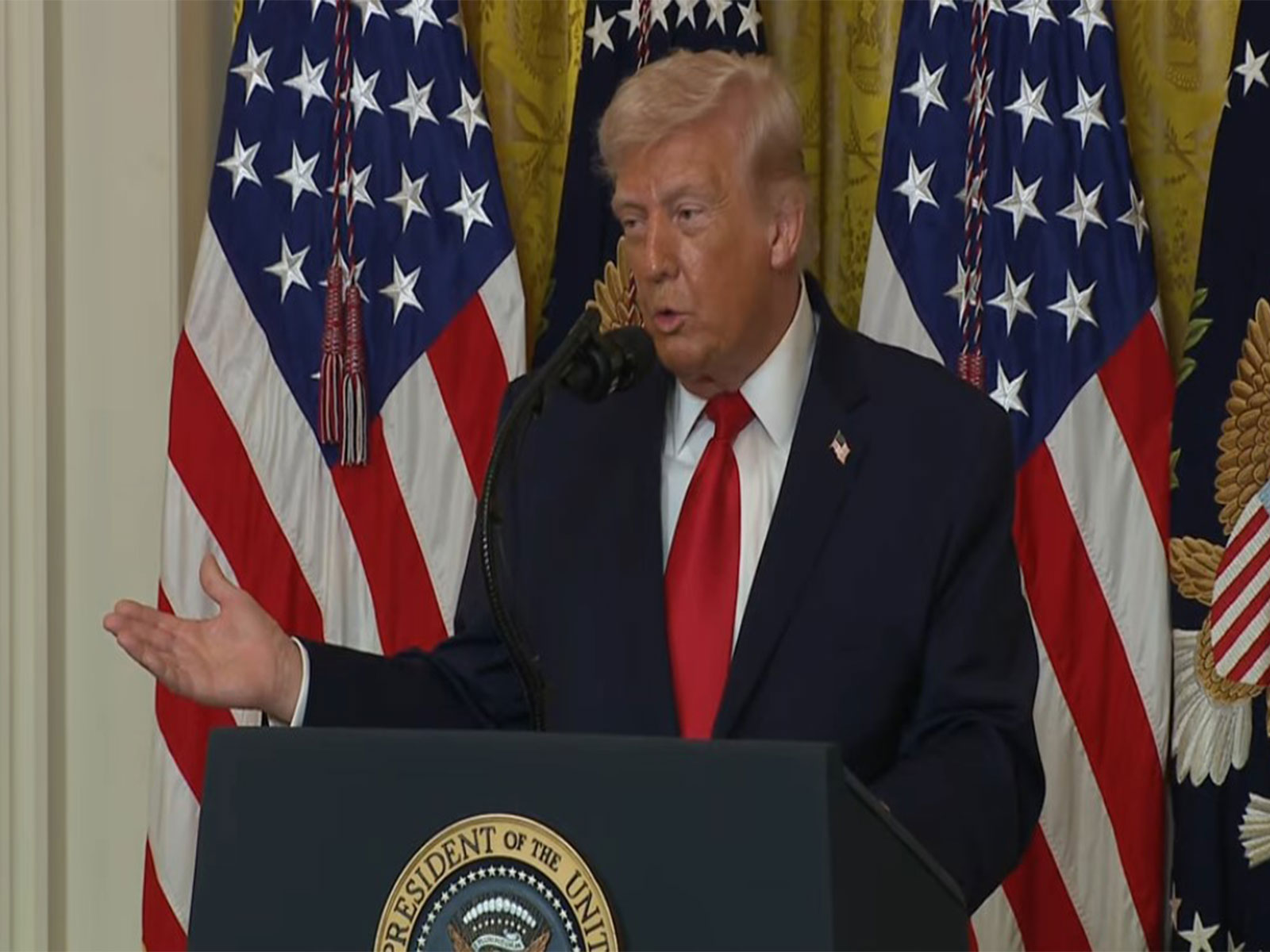 US President Donald Trump speaking at the Women's History Month event at the White House (Photo/Youtube/TheWhiteHouse)